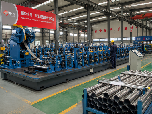 Seven Roller Strip Leveling ZY16 Tube Mill Machine Φ8-18mm HF Welded Pipe